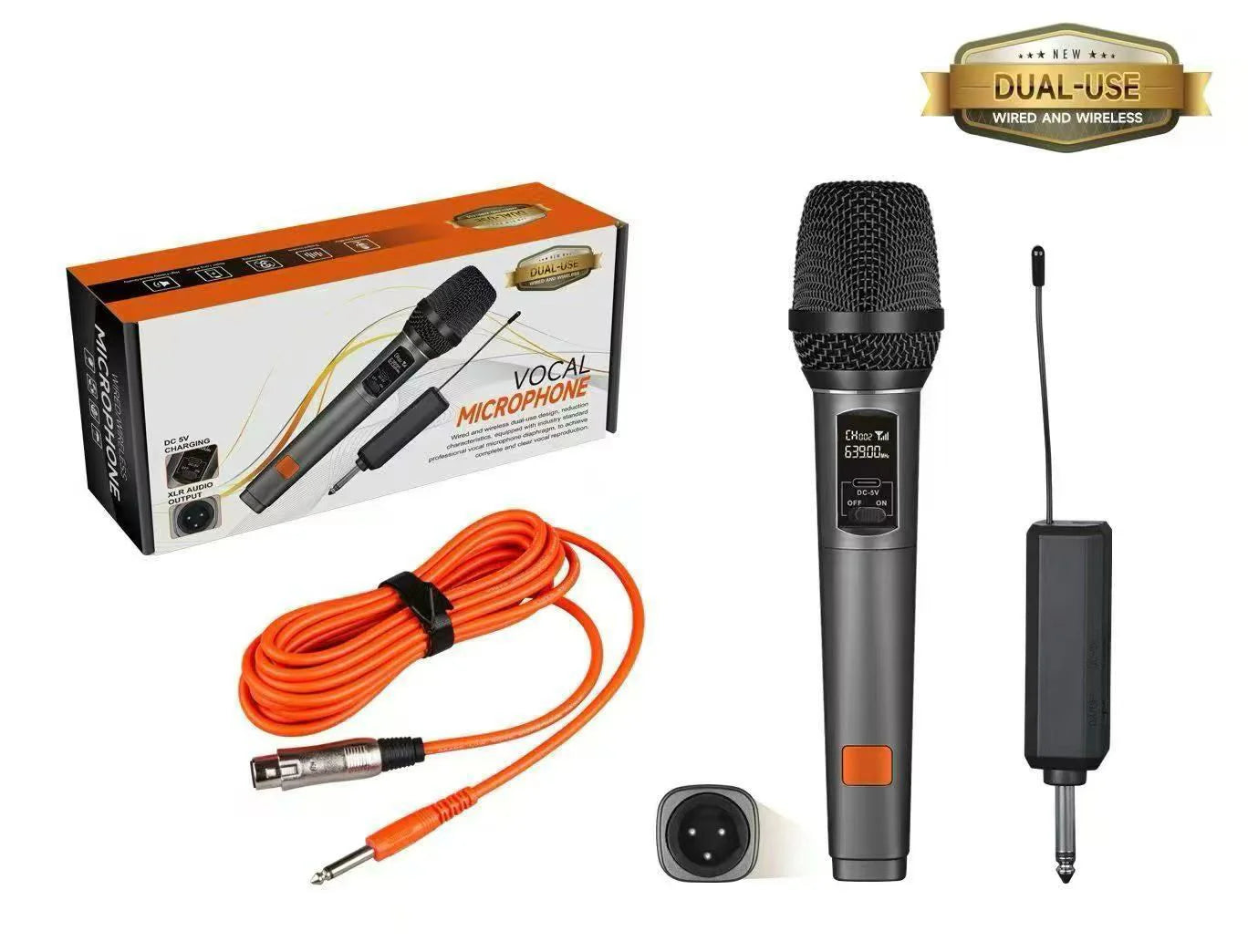Dual-Use Professional Vocal Microphone