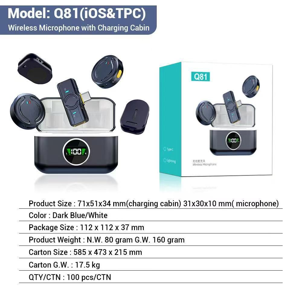 Wireless Microphone With Charging Cabin